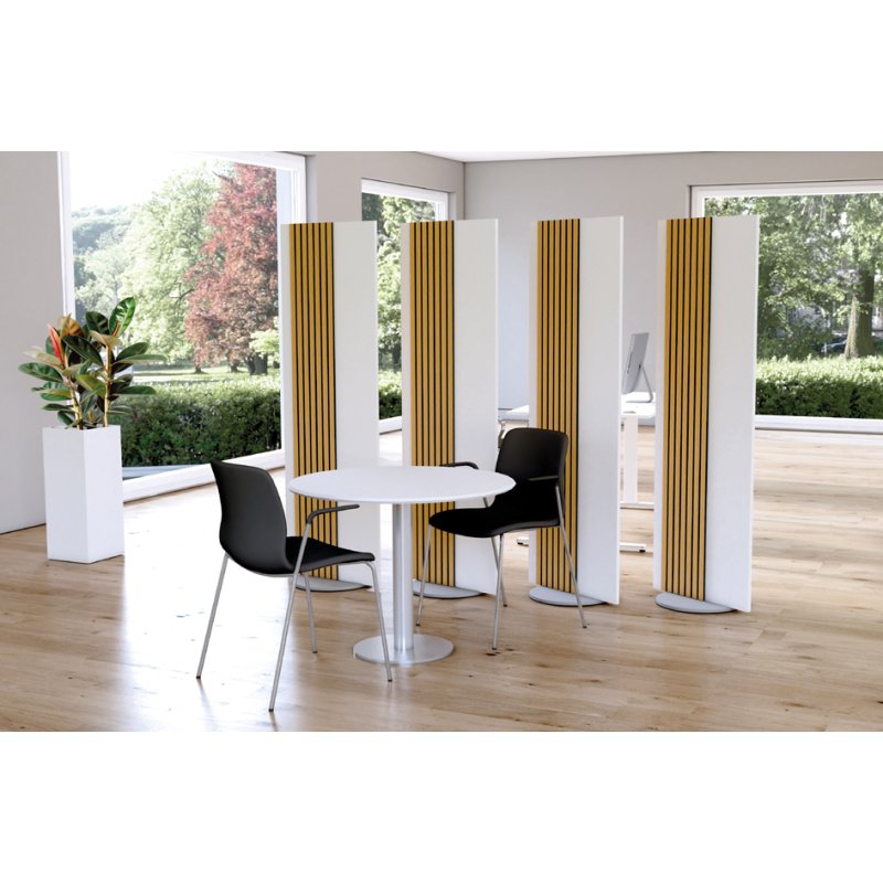kerkmann Oxford swivel partition wall, white, 600×1650 mm, sound dampening